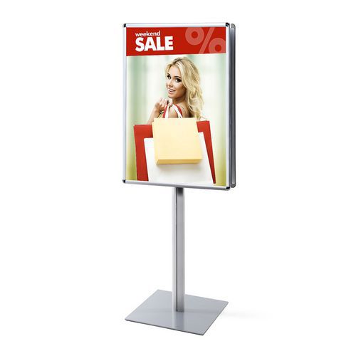 Oboustranný reklamní stojan Infopole, profil 25 mm, oblé rohy, 100 x 70 cm