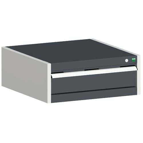 Dílenská zásuvková skříň Bott Cubio, 25 x 65 x 52,5 cm, 1 zásuvka, šedá-antracit