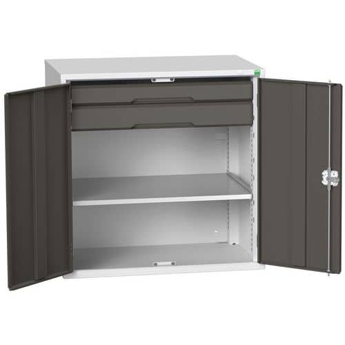 Dílenská skříň policová Bott Verso, 200 x 130 x 55 cm, 4 police, šedá-antracit