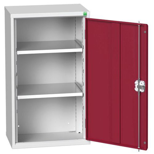 Dílenská skříňka policová Bott Verso, 90 x 52,5 x 35 cm, 2 police, šedá-červená