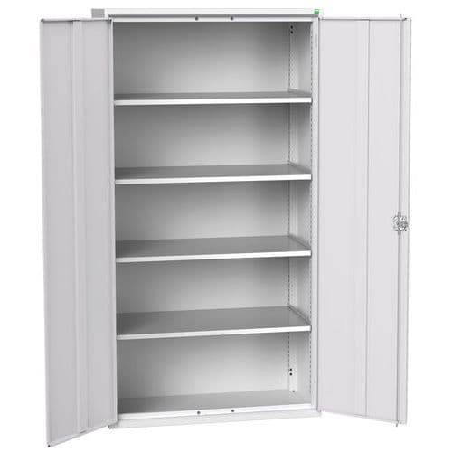 Dílenská skříň policová Bott Verso, 200 x 105 x 55 cm, 4 police, šedá-šedá