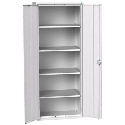 Dílenská skříň policová Bott Verso, 200 x 80 x 55 cm, 4 police, šedá-šedá