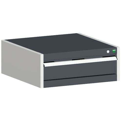 Dílenská zásuvková skříň Bott Cubio, 25 x 65 x 75 cm, 1 zásuvka, šedá-antracit