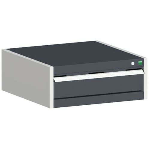 Dílenská zásuvková skříň Bott Cubio, 25 x 65 x 65 cm, 1 zásuvka, šedá-antracit