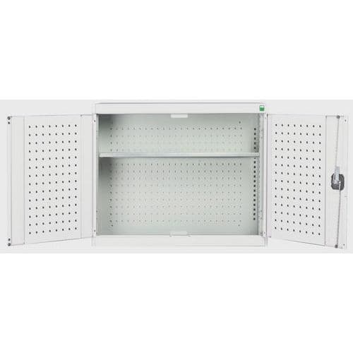 Závěsné skříňky Bott Cubio s perfopanely, 1 police, 70 x 80 x 32,5 cm, šedá-šedá