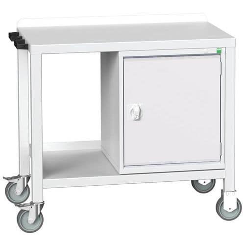 Mobilní dílenský stůl Bott Verso Weld, 91 x 100 x 60 cm, 1 skříňka, ocel, šedá-šedá