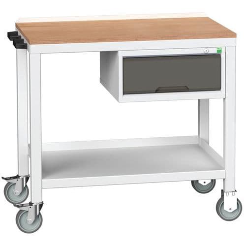 Mobilní dílenský stůl Bott Verso Weld, 93 x 100 x 60 cm, 1 zásuvka, multiplex, šedá-antracit