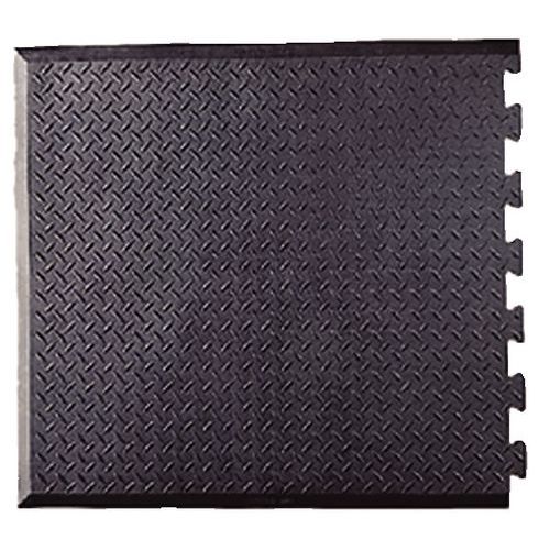 Protiúnavová průmyslová dlaždice Notrax 545 Interlock s diamantovým povrchem, 71 x 79 cm, koncový díl