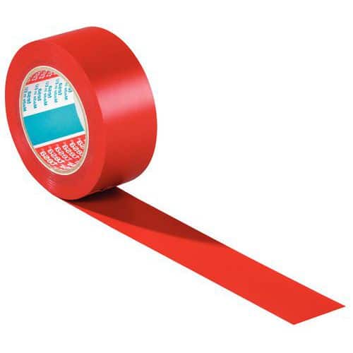 Označovací PVC páska Tesa, 50 x 0,18 mm, délka 33 m, červená