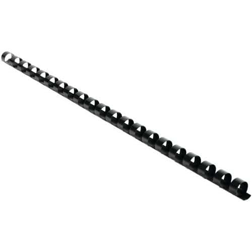 Plastové hřbety pro kroužkovou vazbu A4, 10 mm, černé