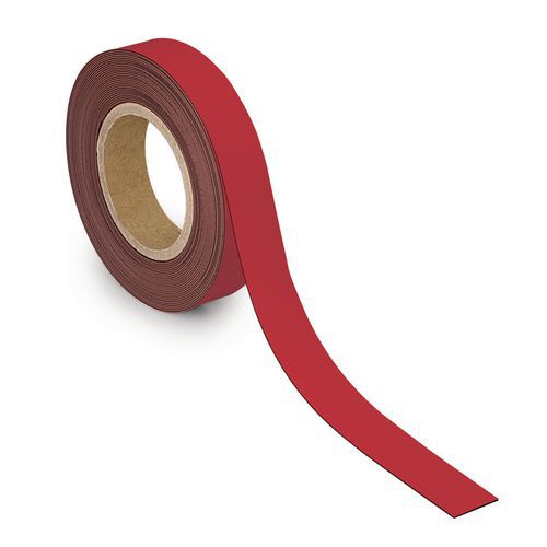 Magnetická páska Maul, 10 m, 30x1 mm, červená