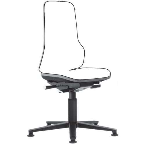 Rám pracovní antistatické ESD židle Neon Bimos 9570E se synchronním mechanismem, kluzáky, šedá