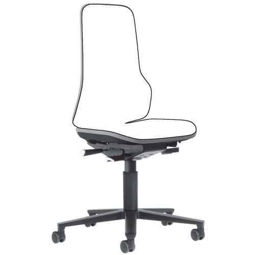 Rám pracovní antistatické ESD židle Neon Bimos 9573E, synchronní mechanika, na kolečkách,  šedá