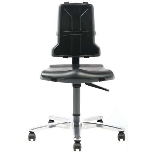 Dílenská židle Bimos Sintec 9816 s kolečky, látka, černá