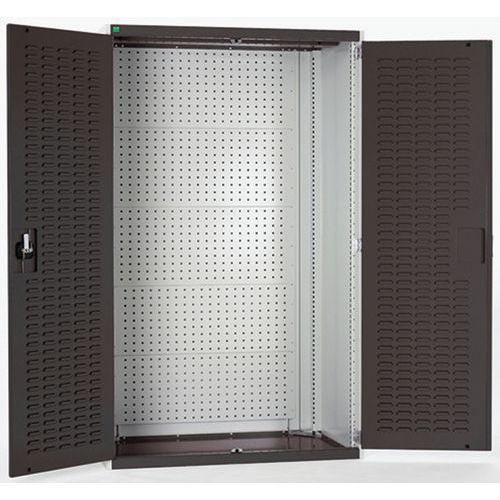 Dílenské skříně s perfo panely pro držáky na nářadí/boxy, 120 x 105 x 65 cm, šedá-antracit