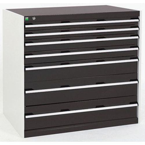 Dílenská zásuvková skříň Bott Cubio, 100 x 105 x 65 cm, 7 zásuvek, šedá-antracit