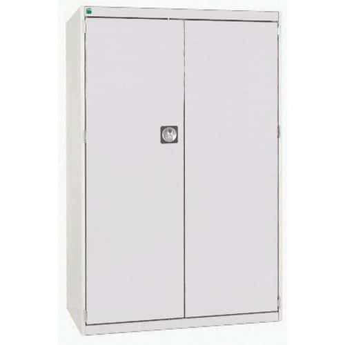 Dílenská skříň Bott Cubio, 160 x 105 x 52,5 cm, perfo dveře, šedá-šedá