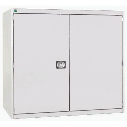 Dílenská skříň Bott Cubio 160, 120 x 130 x 52,5 cm, perfo dveře, šedá-šedá