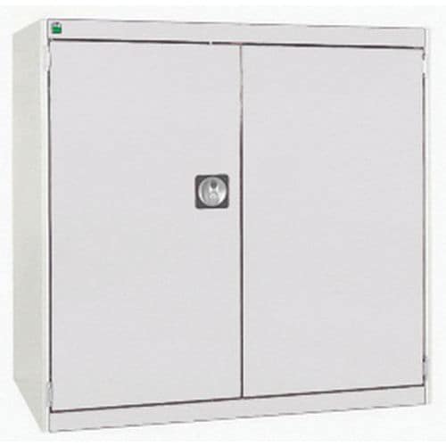 Dílenská skříň Bott Cubio, 100 x 105 x 52,5 cm, perfo dveře, šedá-šedá