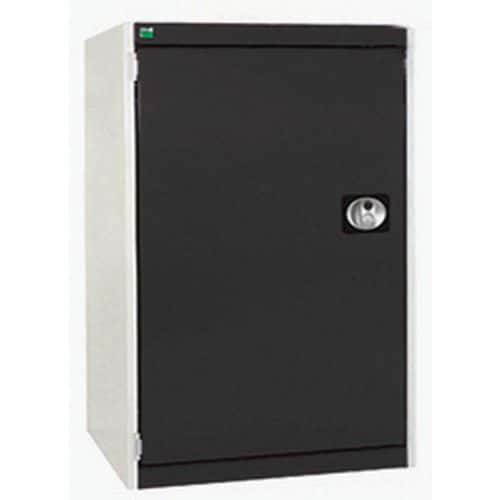 Dílenská skříň Bott Cubio, 100 x 65 x 65 cm, perfo dveře, šedá-antracit