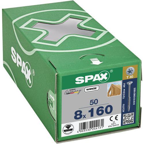 Vruty do dřeva se zapuštěnou hlavou Spax TX o 8 mm, 160 mm