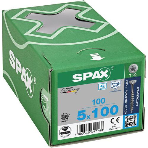 Univerzální šrouby do exteriéru se zapuštěnou hlavou Spax TX o 5 mm, 100 mm