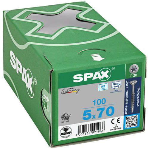 Univerzální šrouby do exteriéru se zapuštěnou hlavou Spax TX o 5 mm, 70 mm