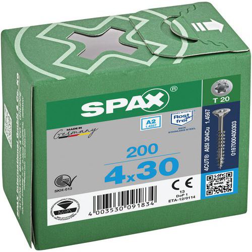 Univerzální šrouby do exteriéru se zapuštěnou hlavou Spax TX o 4 mm, 30 mm