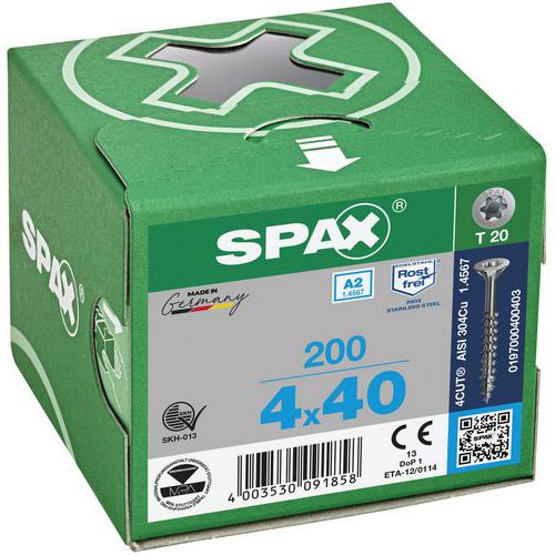 Univerzální šrouby do exteriéru se zapuštěnou hlavou Spax TX o 4 mm, 40 mm