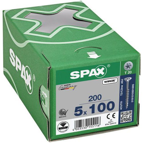 Samořezný šroub se zápustnou hlavou T-Star Plus, 200 ks, 5 x 100 mm