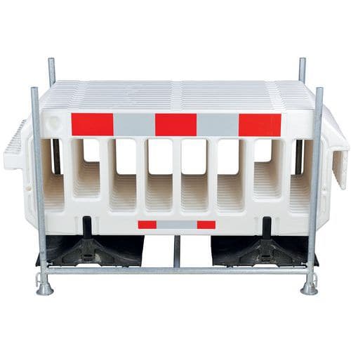 Transportní stojan s 15 zábranami - sada, bílá