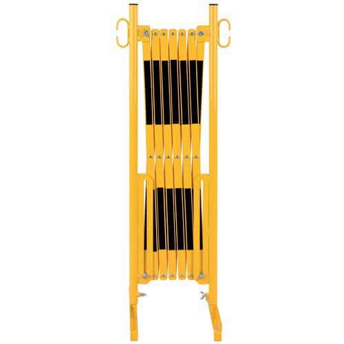 Kovová mobilní zábrana Dancop, skládací, černá/žlutá, délka 360 cm