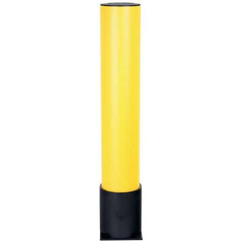 Plastový zahrazovací sloupek Dancop, d-flexx, žlutá, výška 120 cm, otočný úchyt