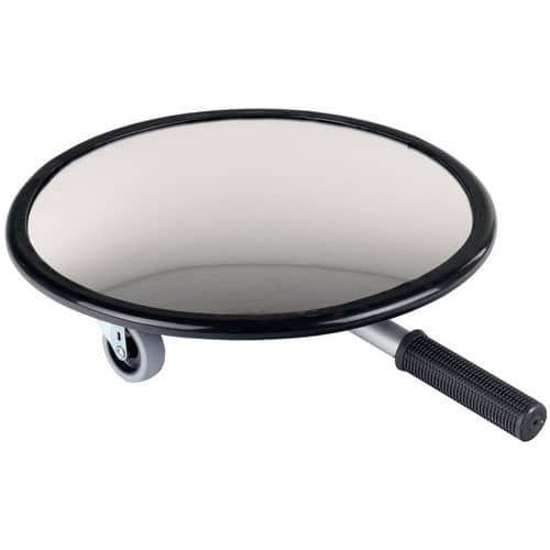 Kontrolní teleskopické zrcátko Dancop, kulaté, s kolečky, průměr 35 cm