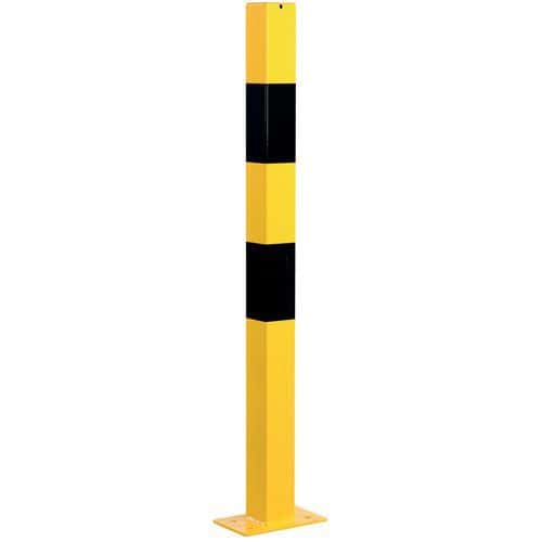 Kovový zahrazovací sloupek Crash Stop, černá/žlutá, výška 100 cm, bez očka