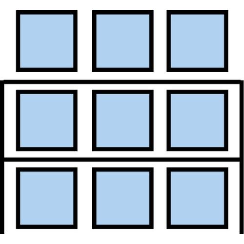 Paletový regál Cell, přístavbový, 273,6 x 270 x 75 cm, 6 000 kg, 2 patra, modrý