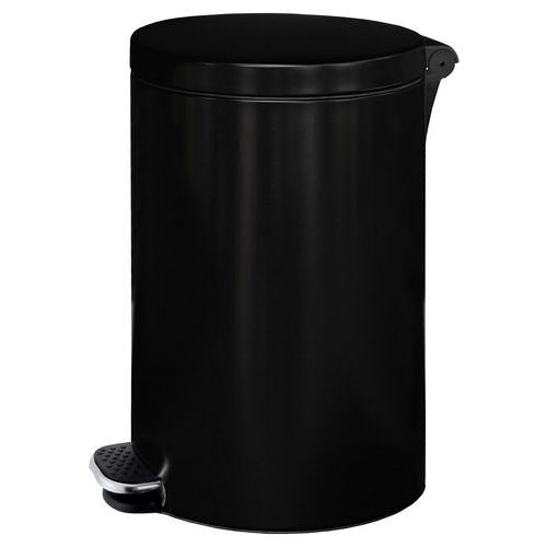 Kovový odpadkový koš Basic, objem 20 l, černý