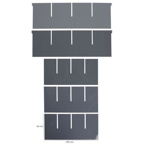 Dělicí příčky Manutan Expert SF1, 2 + 3 ks, 29,5 x 6,5 cm