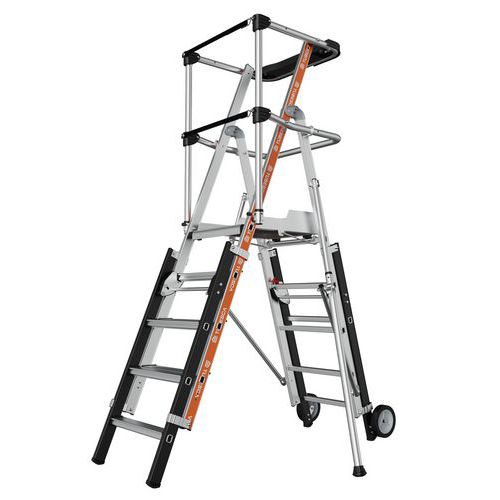 Nastavitelná hliníková plošina Raptorscopic Tubesca-Comabi, 5 až 7 stupňů
