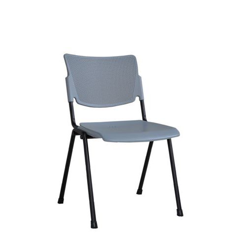 Plastová jídelní židle MIA Black, šedá