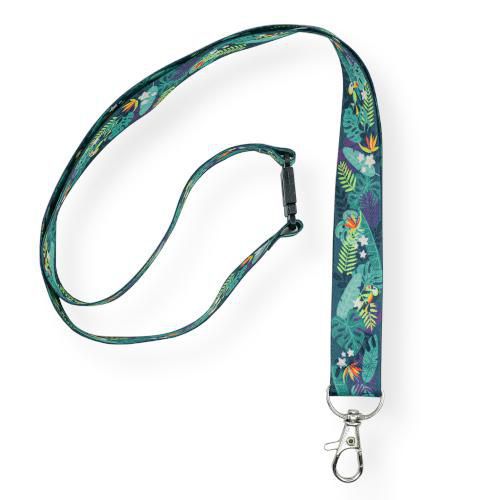 Šňůrka na krk s karabinou Avery Motif, 10 ks, tropical