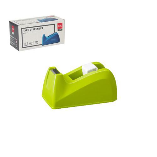 Odvíječ lepící pásky stolní DELI do 18mm, zelený