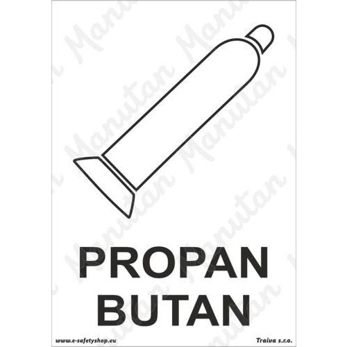 Propan butan, samolepka 148 x 210 x 0,1 mm A5