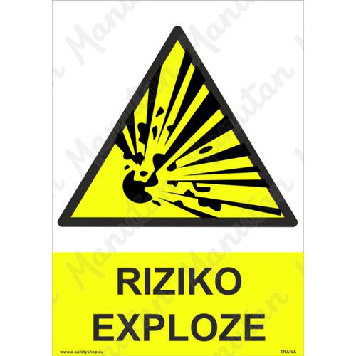 Riziko exploze, plast 210 x 297 x 0,5 mm A4