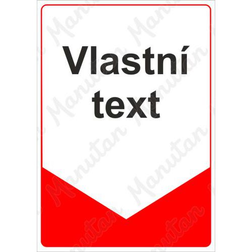 Tabulka s vlastním textem, plast 210 x 297 x 2 mm A4