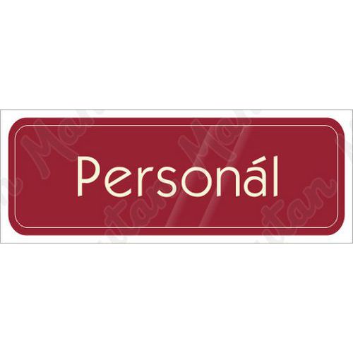 Personál, samolepka 200 x 70 x 0,1 mm, modrá