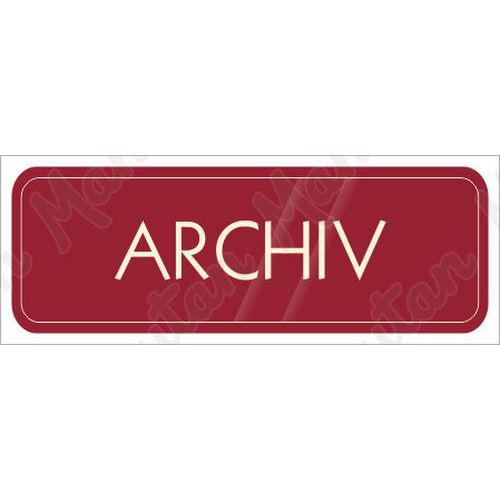 Archiv, samolepka 200 x 70 x 0,1 mm, modrá