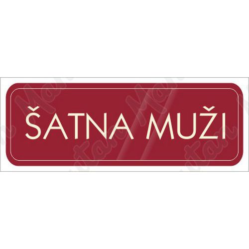 Šatna muži, samolepka 200 x 70 x 0,1 mm, červená