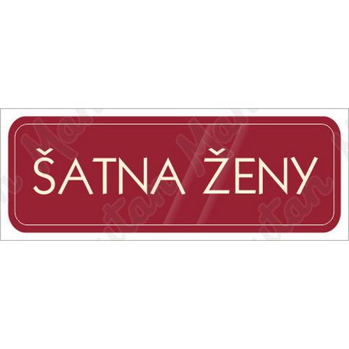 Šatna ženy, samolepka 200 x 70 x 0,1 mm, modrá