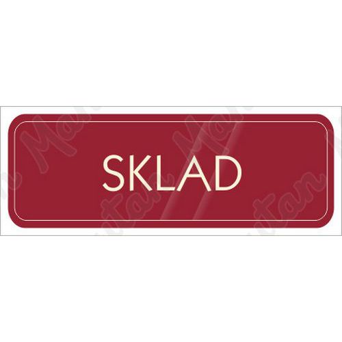 Sklad, samolepka 200 x 70 x 0,1 mm, průhledná modrá